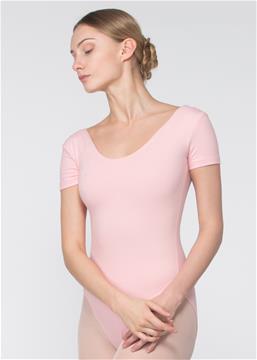 DA04CP Leotard short sleeve, with lining, cotton